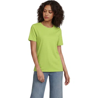 Lands' End Supima Cotton Crew Neck T-shirt In Soft Apple Green