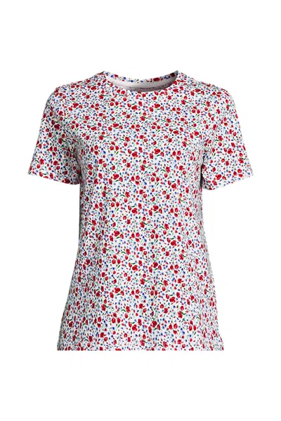 Lands' End Plus Size Supima Cotton Crewneck T-shirt In Multi