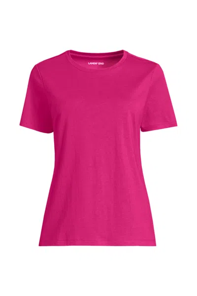 Lands' End Supima Cotton Crewneck T-shirt In Pink