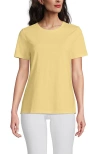 Lands' End Supima Cotton Crewneck T-shirt In Yellow