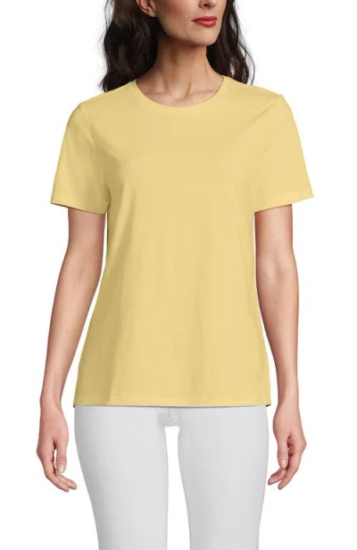 Lands' End Supima Cotton Crewneck T-shirt In Yellow