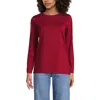Lands' End Supima Cotton Long Sleeve Crewneck T-shirt In Red