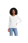 Lands' End Supima Cotton Long Sleeve Crewneck T-shirt In White