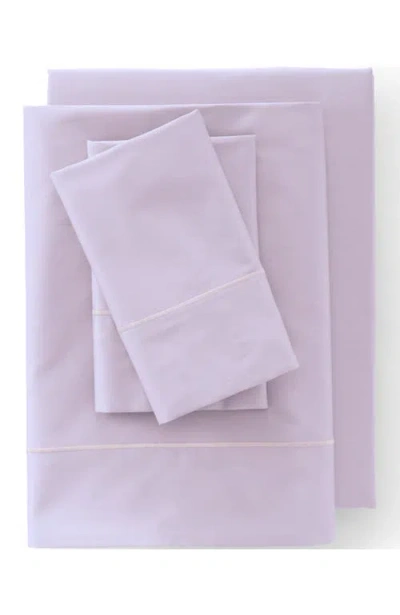 Lands' End Supima Cotton No Iron Sateen Sheets In Purple