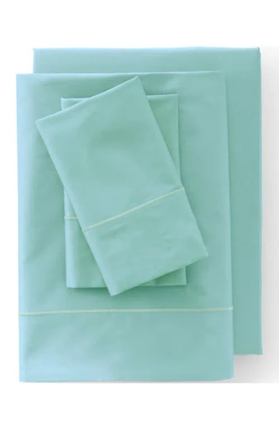 Lands' End Supima Cotton No Iron Sateen Sheets In Blue