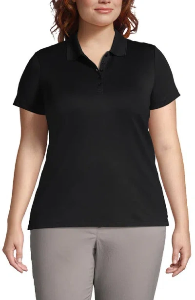 Lands' End Supima Cotton Polo Shirt In Black