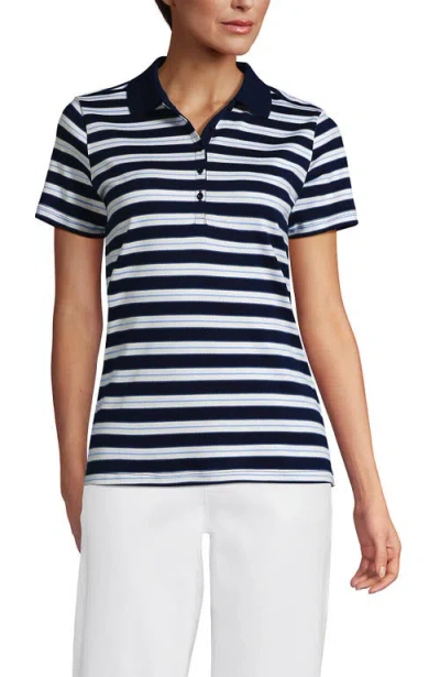 Lands' End Supima Cotton Polo Shirt In Blue