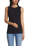 Lands' End Supima Cotton Tank Top In Black