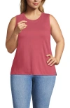 Lands' End Supima Cotton Tank Top In Pink