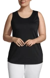 Lands' End Supima Cotton Tunic Tank Top In Black