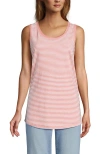 Lands' End Supima Cotton Tunic Tank Top In Pink