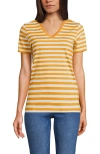 Lands' End Supima Cotton V-neck T-shirt In Yellow