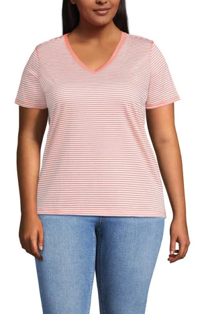 Lands' End Supima Cotton V-neck T-shirt In Multi