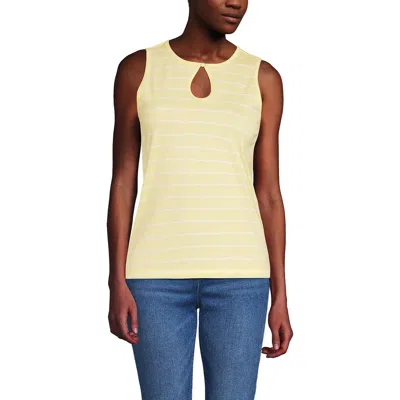 Lands' End Supima Keyhole Tank In Yellow