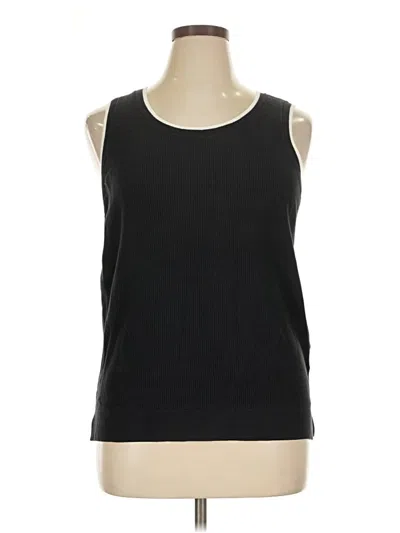 Pre-owned Lands' End Sweater Vest In Black