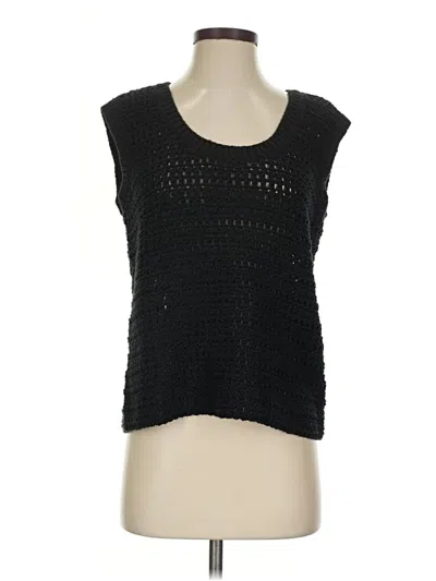 Pre-owned Lands' End Sweater Vest In Black
