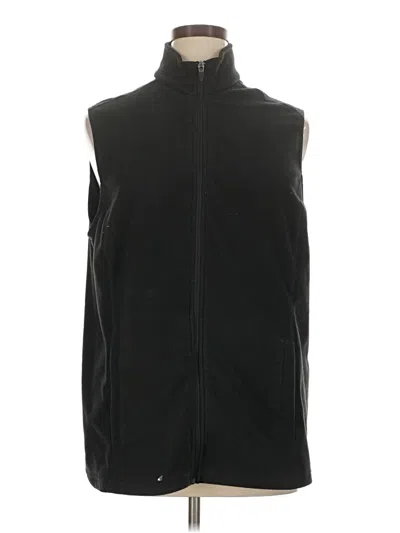 Pre-owned Lands' End Sweater Vest In Black