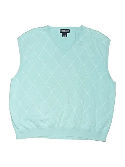 Pre-owned Lands' End Kids'  Sweater Vest In Blue