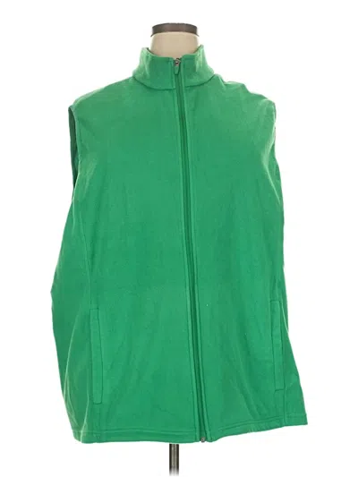 Pre-owned Lands' End Sweater Vest In Green