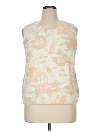 Pre-owned Lands' End Sweater Vest In Ivory