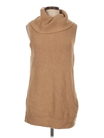 Pre-owned Lands' End Sweater Vest In Tan