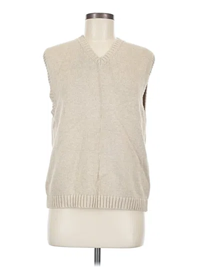 Pre-owned Lands' End Sweater Vest In Tan