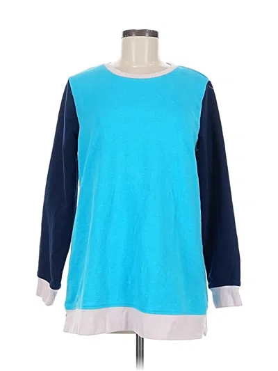 Pre-owned Lands' End Sweatshirt In Blue