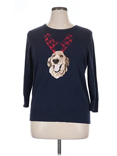 Pre-owned Lands' End Sweatshirt In Blue