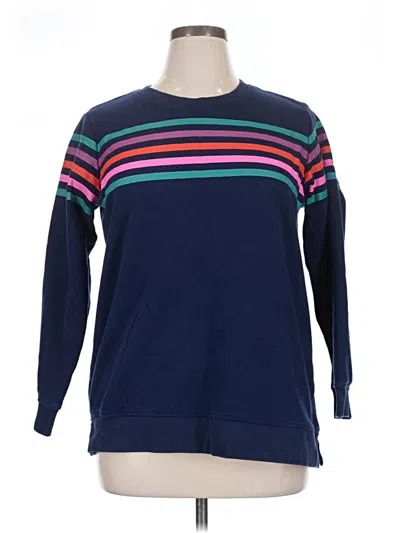 Pre-owned Lands' End Sweatshirt In Blue