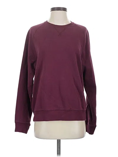 Pre-owned Lands' End Sweatshirt In Burgundy