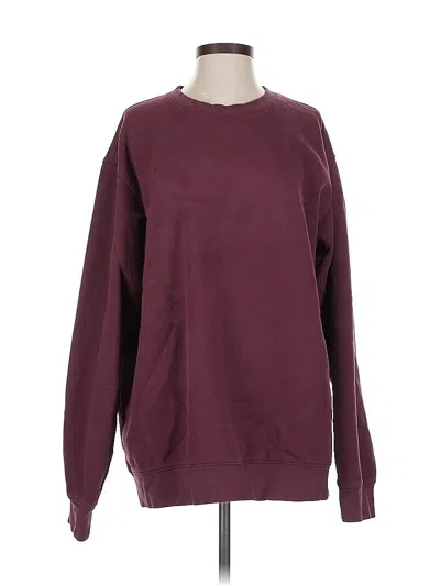 Pre-owned Lands' End Sweatshirt In Burgundy
