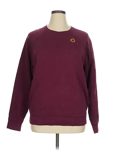 Pre-owned Lands' End Sweatshirt In Burgundy