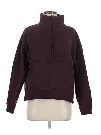 Pre-owned Lands' End Sweatshirt In Burgundy