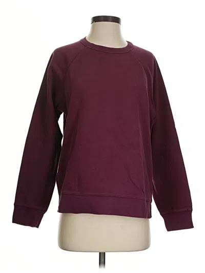 Pre-owned Lands' End Sweatshirt In Burgundy