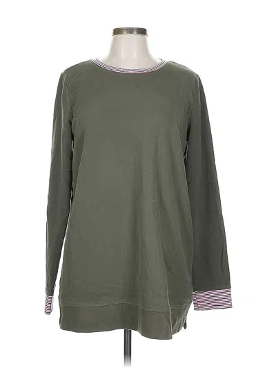 Pre-owned Lands' End Sweatshirt In Green
