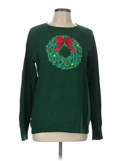 Pre-owned Lands' End Sweatshirt In Green