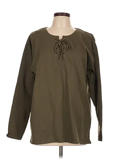 Pre-owned Lands' End Sweatshirt In Green