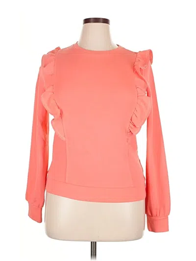 Pre-owned Lands' End Sweatshirt In Orange