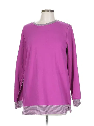 Pre-owned Lands' End Sweatshirt In Purple
