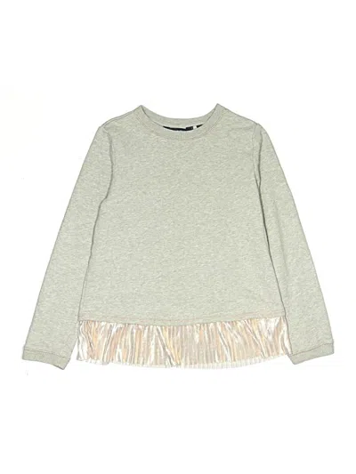 Pre-owned Lands' End Kids'  Sweatshirt In Silver