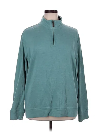 Pre-owned Lands' End Sweatshirt In Teal