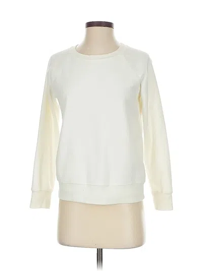 Pre-owned Lands' End Sweatshirt In White