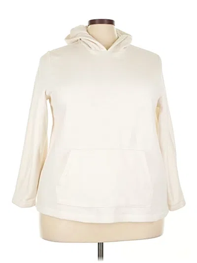 Pre-owned Lands' End Sweatshirt In White