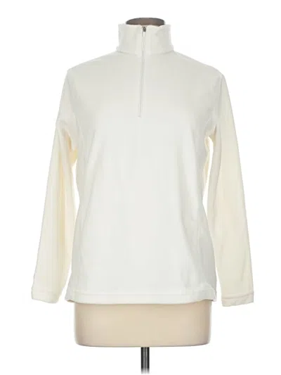 Pre-owned Lands' End Sweatshirt In White