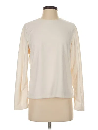 Pre-owned Lands' End Sweatshirt In White