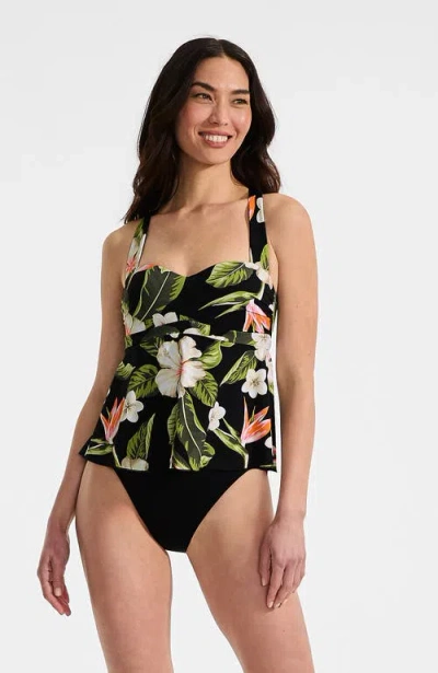 Lands' End Sweetheart Fauxkini One Piece In Multi