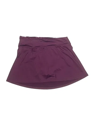 Pre-owned Lands' End Swimsuit Bottoms In Burgundy