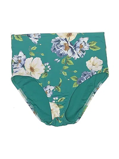 Pre-owned Lands' End Swimsuit Bottoms In Teal