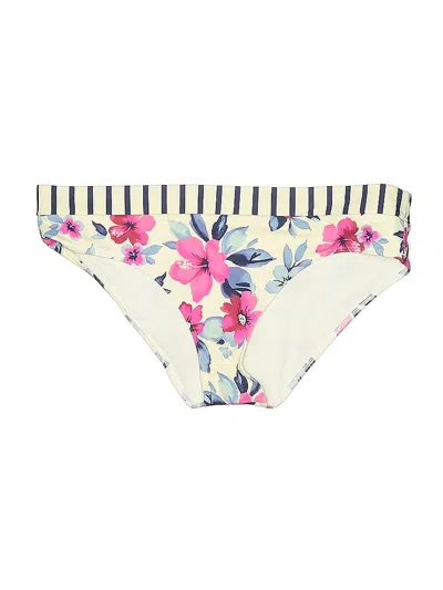 Pre-owned Lands' End Swimsuit Bottoms In White