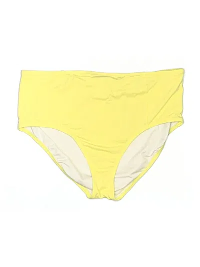 Pre-owned Lands' End Swimsuit Bottoms In Yellow